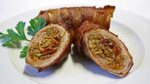 Gefüllte Schweineröllchen Gefüllte Schweineröllchen